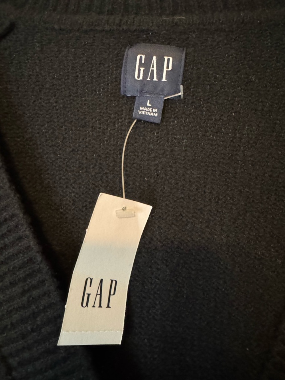 GAP Black V-Neck Button-Front Cardigan - Picture 3 of 5